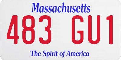 MA license plate 483GU1