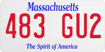 MA license plate 483GU2