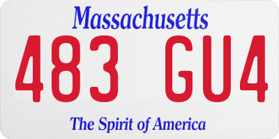 MA license plate 483GU4