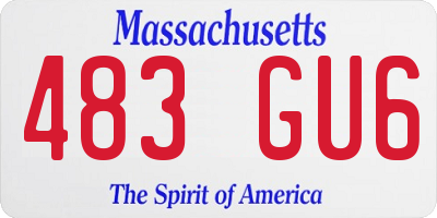 MA license plate 483GU6