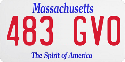 MA license plate 483GV0