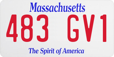 MA license plate 483GV1