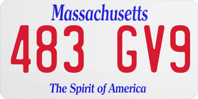 MA license plate 483GV9