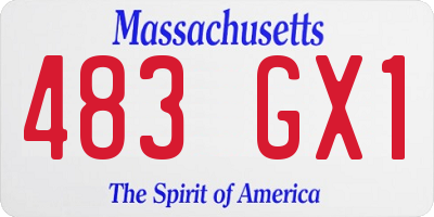 MA license plate 483GX1