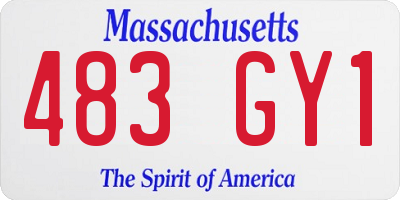 MA license plate 483GY1