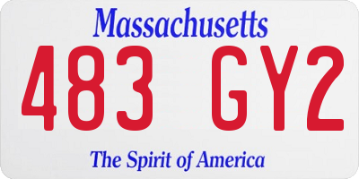 MA license plate 483GY2