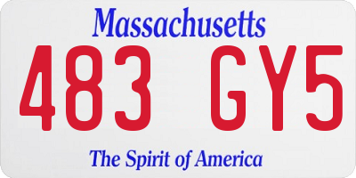 MA license plate 483GY5