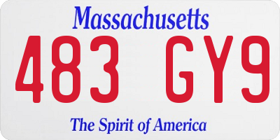 MA license plate 483GY9