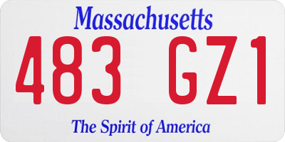 MA license plate 483GZ1