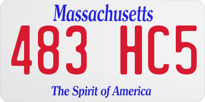 MA license plate 483HC5