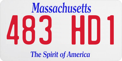 MA license plate 483HD1