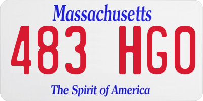 MA license plate 483HG0