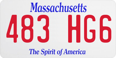 MA license plate 483HG6
