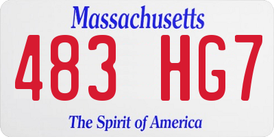 MA license plate 483HG7