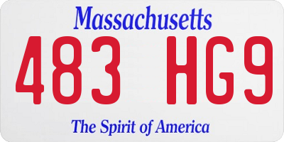 MA license plate 483HG9
