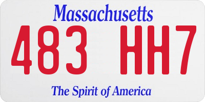 MA license plate 483HH7