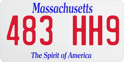 MA license plate 483HH9