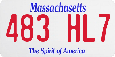 MA license plate 483HL7