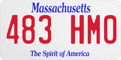 MA license plate 483HM0