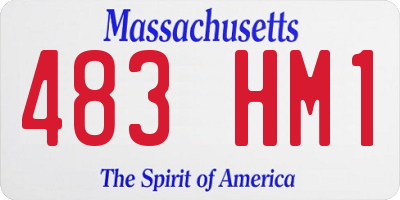 MA license plate 483HM1