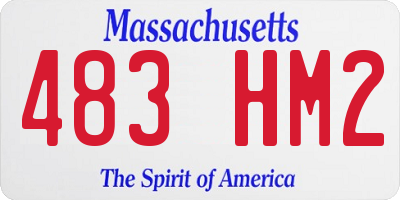 MA license plate 483HM2