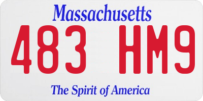 MA license plate 483HM9