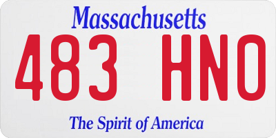 MA license plate 483HN0