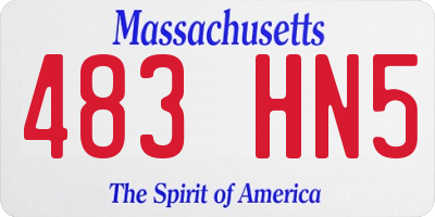 MA license plate 483HN5