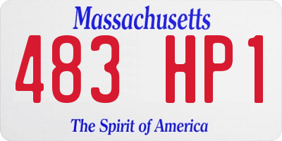 MA license plate 483HP1