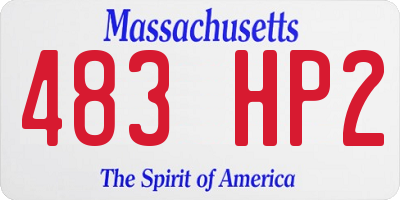 MA license plate 483HP2