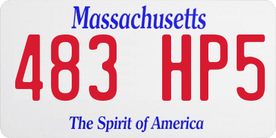 MA license plate 483HP5