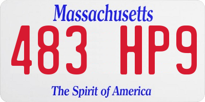 MA license plate 483HP9