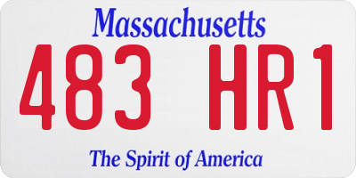 MA license plate 483HR1
