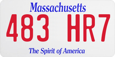 MA license plate 483HR7