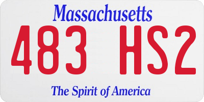 MA license plate 483HS2