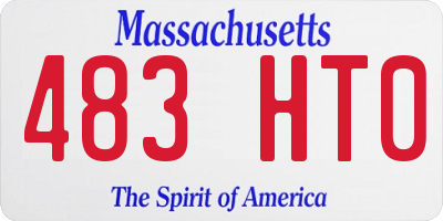 MA license plate 483HT0