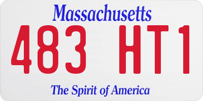 MA license plate 483HT1