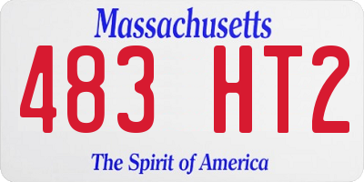 MA license plate 483HT2