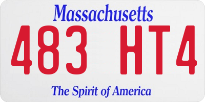 MA license plate 483HT4