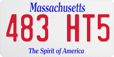 MA license plate 483HT5