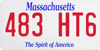 MA license plate 483HT6