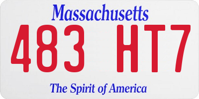 MA license plate 483HT7