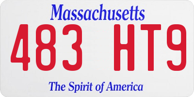 MA license plate 483HT9