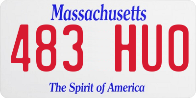 MA license plate 483HU0