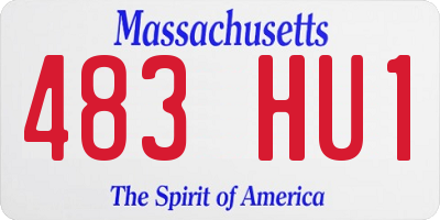 MA license plate 483HU1