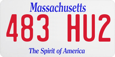 MA license plate 483HU2