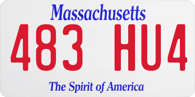 MA license plate 483HU4