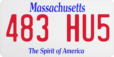 MA license plate 483HU5