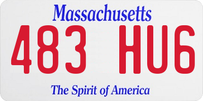 MA license plate 483HU6