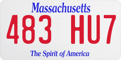 MA license plate 483HU7